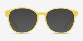 Dutchess Jaune Plastique Montures de lunettes de vue d'EyeBuyDirect, with Tinted Lenses