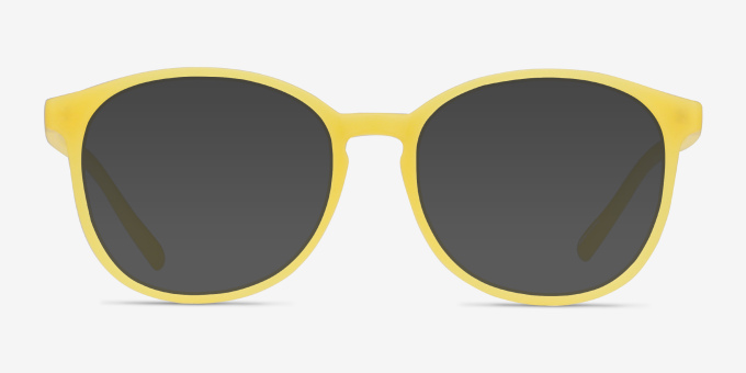Dutchess Yellow PlasticEyeglass Frames from EyeBuyDirect, with Tinted Lenses