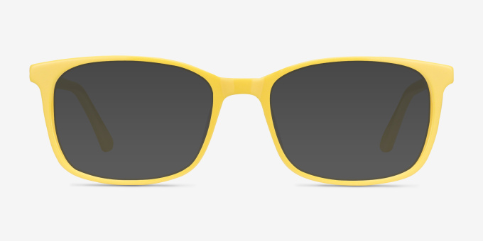 Equality Yellow AcetateEyeglass Frames from EyeBuyDirect, with Tinted Lenses