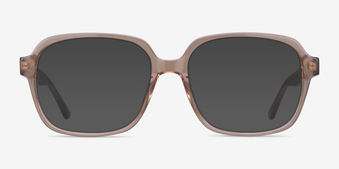 Tompkins Clear Brown AcetateEyeglass Frames from EyeBuyDirect, with Tinted Lenses