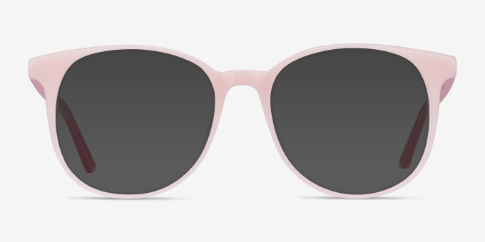 Solveig Pink & Red AcetateEyeglass Frames from EyeBuyDirect, with Tinted Lenses