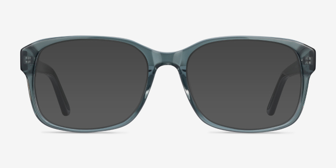 Tobias Clear Gray AcetateEyeglass Frames from EyeBuyDirect, with Tinted Lenses