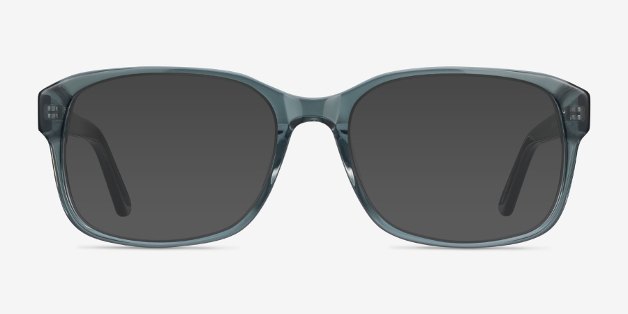 Tobias Rectangle Clear Gray Glasses for Men | Eyebuydirect