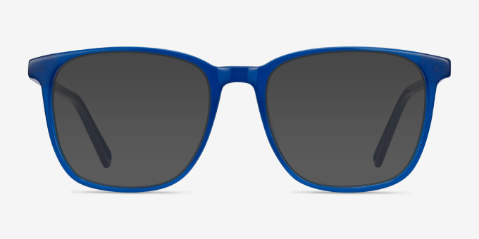 Finn Blue AcetateEyeglass Frames from EyeBuyDirect, with Tinted Lenses
