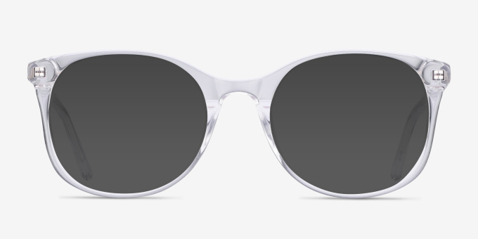 Greta Clear AcetateEyeglass Frames from EyeBuyDirect, with Tinted Lenses