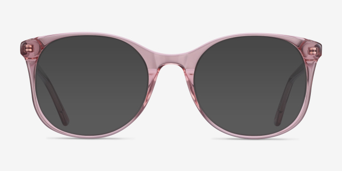 Greta Clear Pink AcétateMontures de lunettes de vue d'EyeBuyDirect, Avec des Verres Teintés