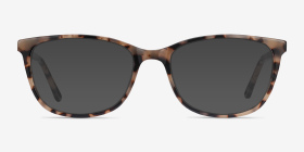 Lena Écaille ivoire Acétate Montures de lunettes de vue d'EyeBuyDirect, with Tinted Lenses