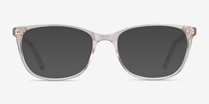 Lena Clear Beige AcetateEyeglass Frames from EyeBuyDirect, with Tinted Lenses