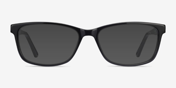 Marion Black AcetateEyeglass Frames from EyeBuyDirect, with Tinted Lenses
