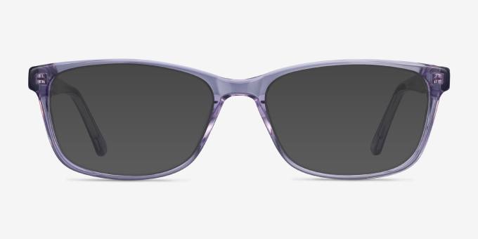 Marion Clear Purple AcetateEyeglass Frames from EyeBuyDirect, with Tinted Lenses