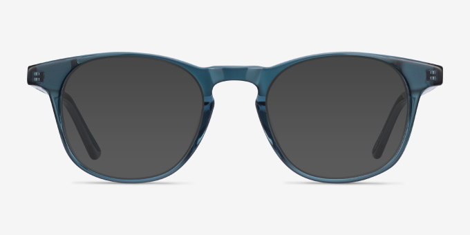 Alastor Blue AcetateEyeglass Frames from EyeBuyDirect, with Tinted Lenses