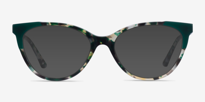 Dorset Green Tortoise AcetateEyeglass Frames from EyeBuyDirect, with Tinted Lenses