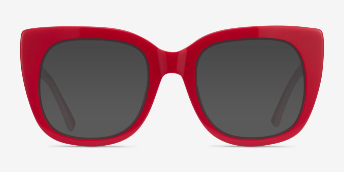 Unique Red & Pink AcetateEyeglass Frames from EyeBuyDirect, with Tinted Lenses