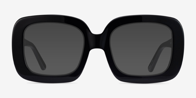 Gloria Black AcetateEyeglass Frames from EyeBuyDirect, with Tinted Lenses