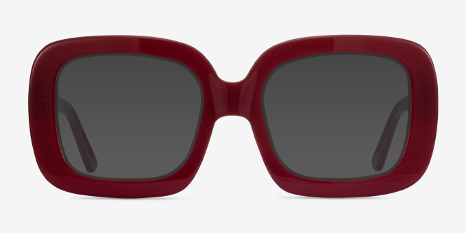 Gloria Burgundy AcetateEyeglass Frames from EyeBuyDirect, with Tinted Lenses