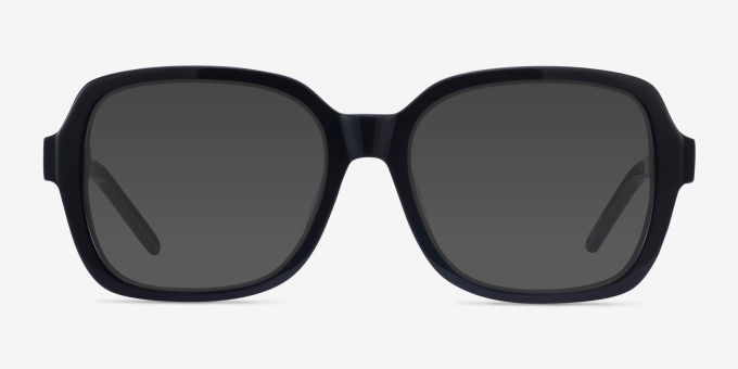 Renee Black AcetateEyeglass Frames from EyeBuyDirect, with Tinted Lenses