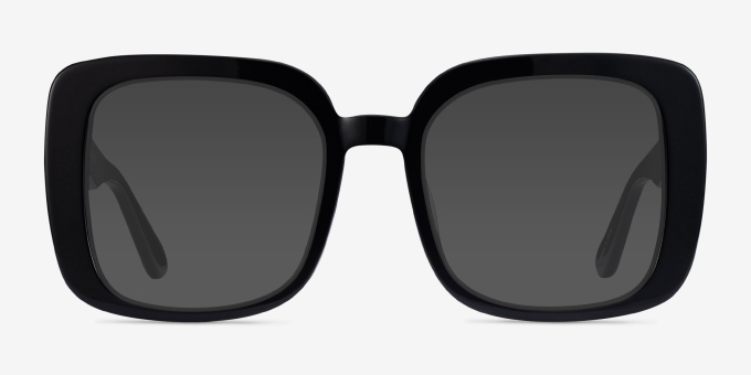 Heather Black AcetateEyeglass Frames from EyeBuyDirect, with Tinted Lenses