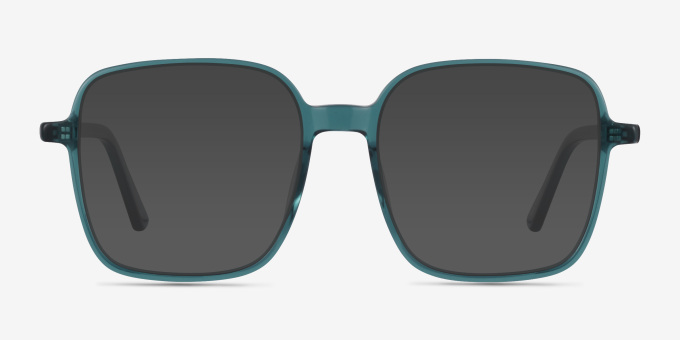 Sixto Teal AcetateEyeglass Frames from EyeBuyDirect, with Tinted Lenses