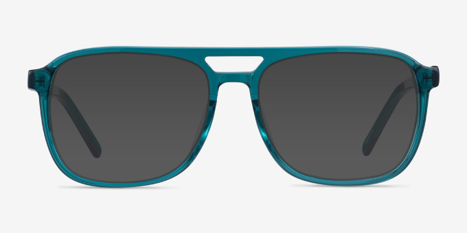 Russell Teal AcetateEyeglass Frames from EyeBuyDirect, with Tinted Lenses