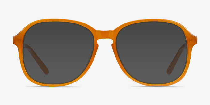 Randy Mellow Yellow AcetateEyeglass Frames from EyeBuyDirect, with Tinted Lenses