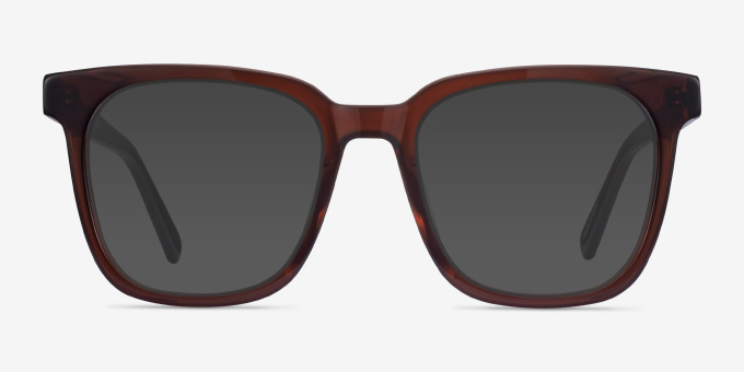 Kenneth Coffee AcetateEyeglass Frames from EyeBuyDirect, with Tinted Lenses
