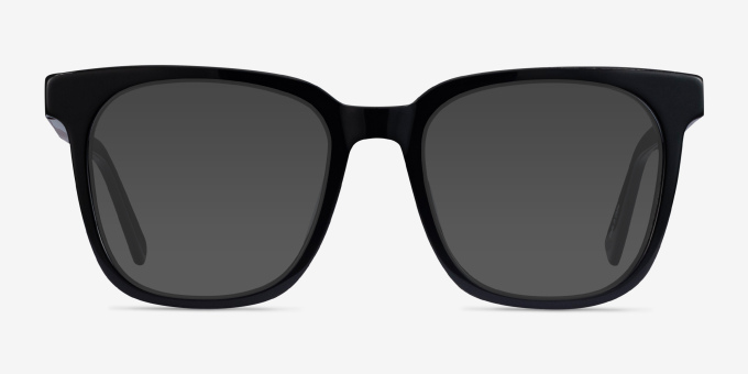 Kenneth Black AcetateEyeglass Frames from EyeBuyDirect, with Tinted Lenses