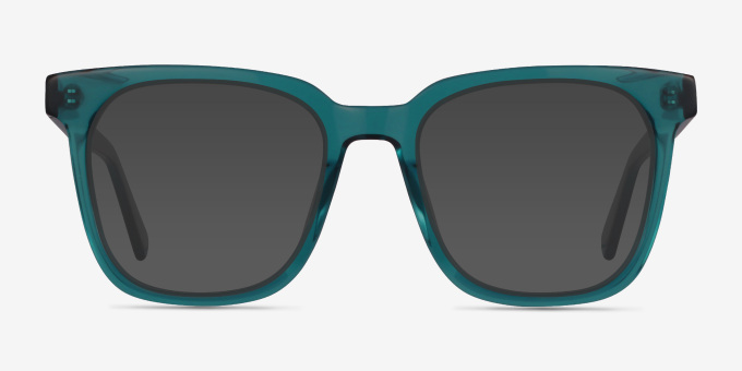 Kenneth Teal AcetateEyeglass Frames from EyeBuyDirect, with Tinted Lenses