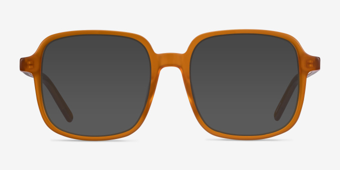 Gaston Mellow Yellow AcetateEyeglass Frames from EyeBuyDirect, with Tinted Lenses
