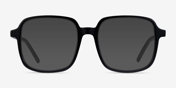 Gaston Black AcetateEyeglass Frames from EyeBuyDirect, with Tinted Lenses