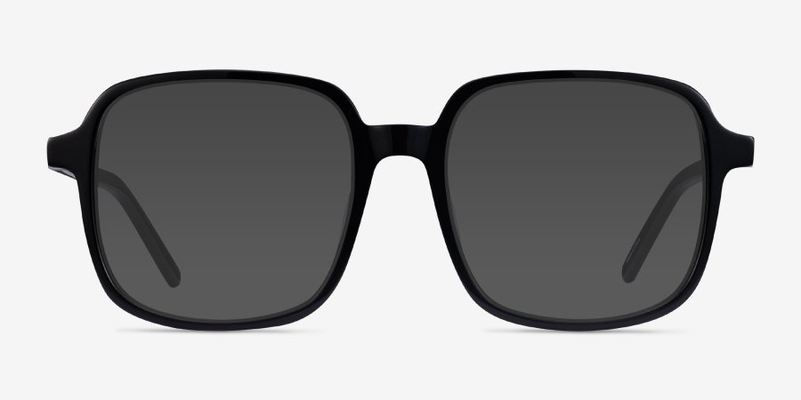 Gaston Square Black Glasses for Men | Eyebuydirect