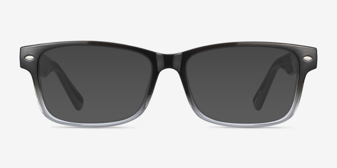 Persisto Black Clear PlasticEyeglass Frames from EyeBuyDirect, with Tinted Lenses
