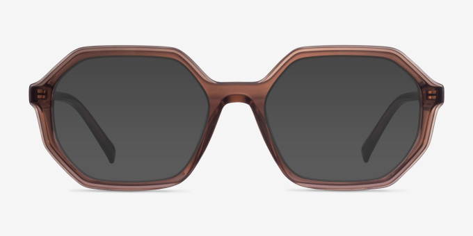Dream Coffee AcetateEyeglass Frames from EyeBuyDirect, with Tinted Lenses