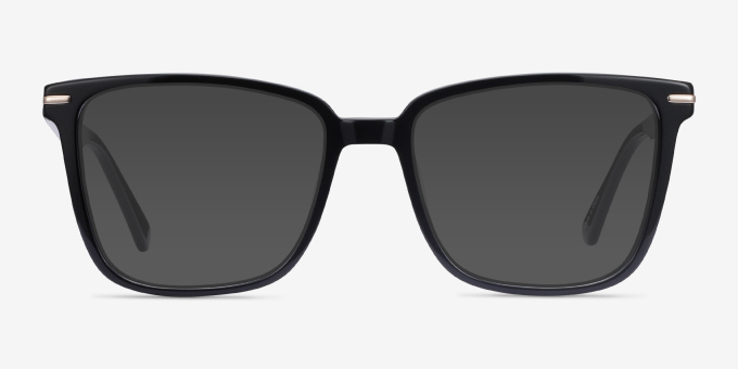 Canvas Black AcetateEyeglass Frames from EyeBuyDirect, with Tinted Lenses
