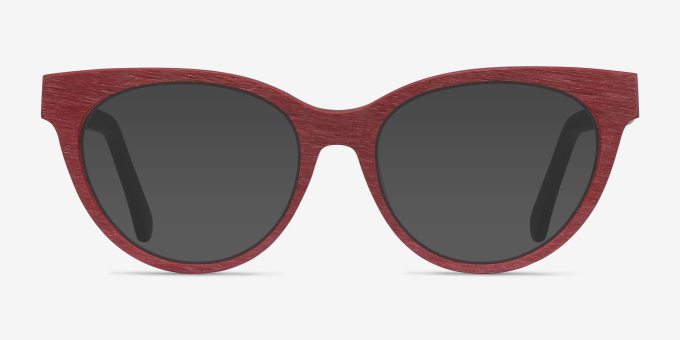 Paula Berry Red AcetateEyeglass Frames from EyeBuyDirect, with Tinted Lenses