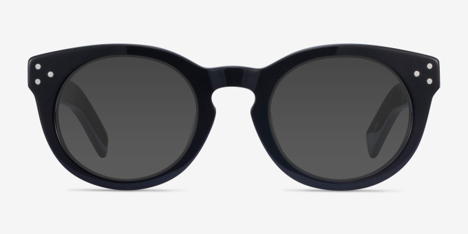 Morla Black AcetateEyeglass Frames from EyeBuyDirect, with Tinted Lenses