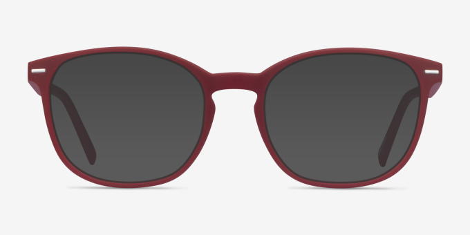 Aloe Crimson PlasticEyeglass Frames from EyeBuyDirect, with Tinted Lenses
