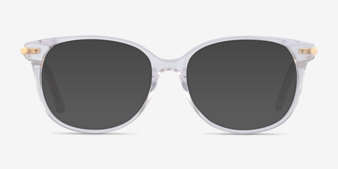 Jasmine Clear AcetateEyeglass Frames from EyeBuyDirect, with Tinted Lenses
