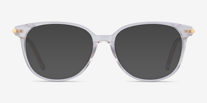 Jasmine Clear AcetateEyeglass Frames from EyeBuyDirect, with Tinted Lenses