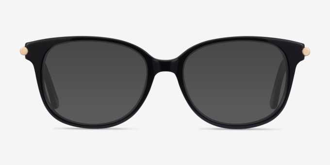 Jasmine Black AcetateEyeglass Frames from EyeBuyDirect, with Tinted Lenses