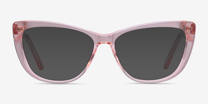 Charlotte Clear Pink AcetateEyeglass Frames from EyeBuyDirect, with Tinted Lenses