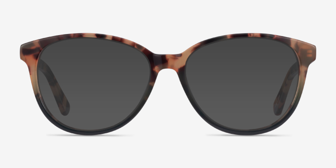 Hepburn Tortoise Green AcetateEyeglass Frames from EyeBuyDirect, with Tinted Lenses