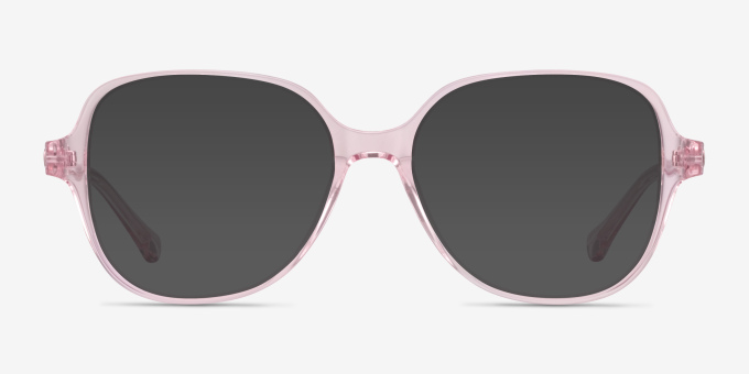 Precious Clear Pink AcetateEyeglass Frames from EyeBuyDirect, with Tinted Lenses