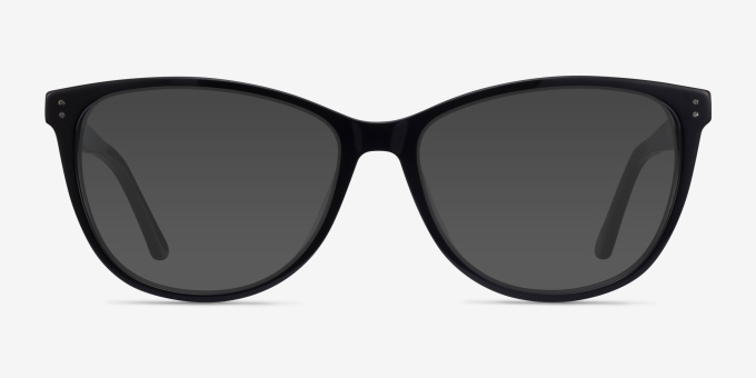 Solitaire Black AcetateEyeglass Frames from EyeBuyDirect, with Tinted Lenses