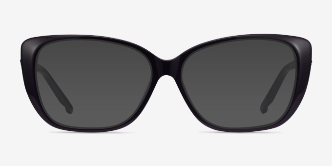Elegance Black AcetateEyeglass Frames from EyeBuyDirect, with Tinted Lenses