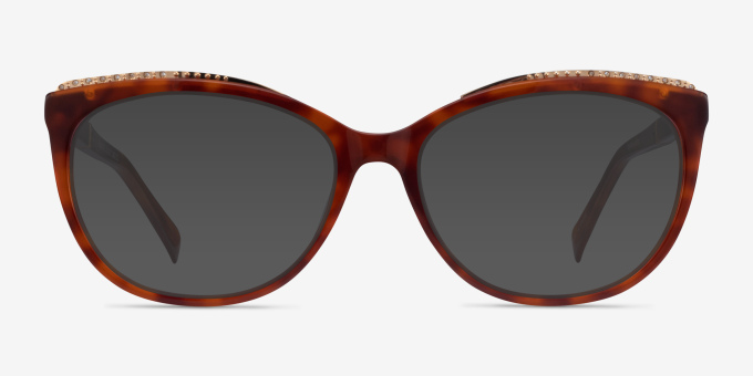 Brilliance Tortoise AcetateEyeglass Frames from EyeBuyDirect, with Tinted Lenses