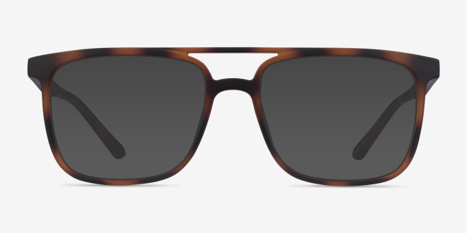 Between Matte Tortoise PlasticEyeglass Frames from EyeBuyDirect, with Tinted Lenses