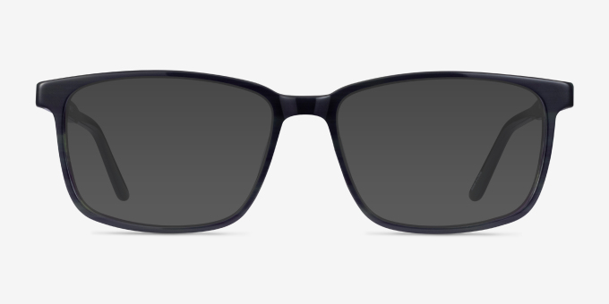 Shift Green Black Striped AcetateEyeglass Frames from EyeBuyDirect, with Tinted Lenses