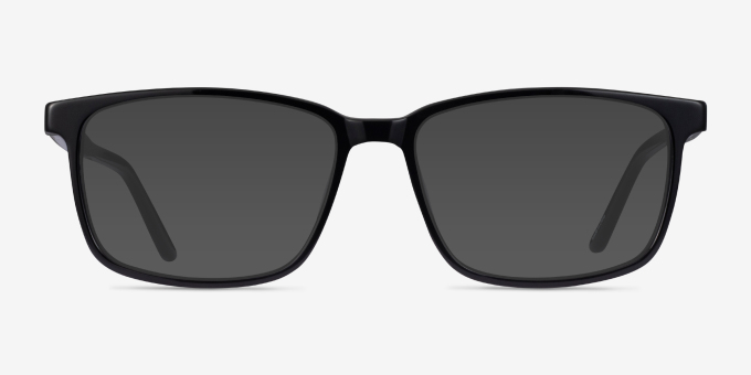 Shift Black AcetateEyeglass Frames from EyeBuyDirect, with Tinted Lenses
