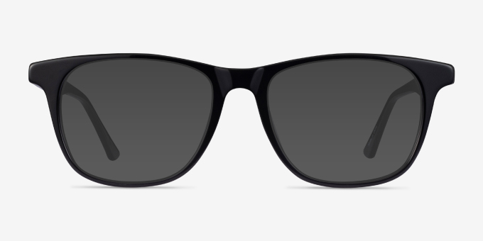 Easy Black AcetateEyeglass Frames from EyeBuyDirect, with Tinted Lenses