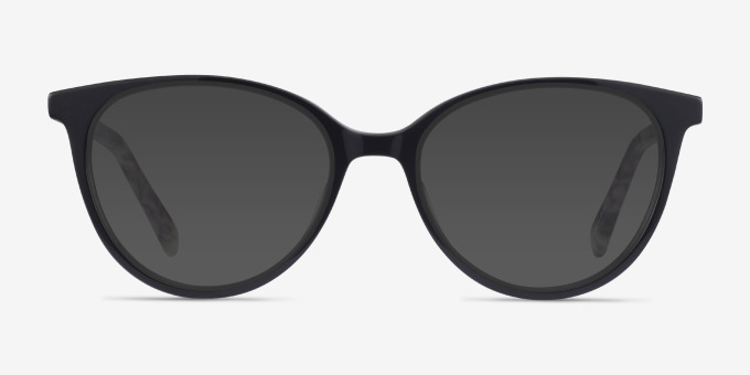 Friend Black Floral AcetateEyeglass Frames from EyeBuyDirect, with Tinted Lenses